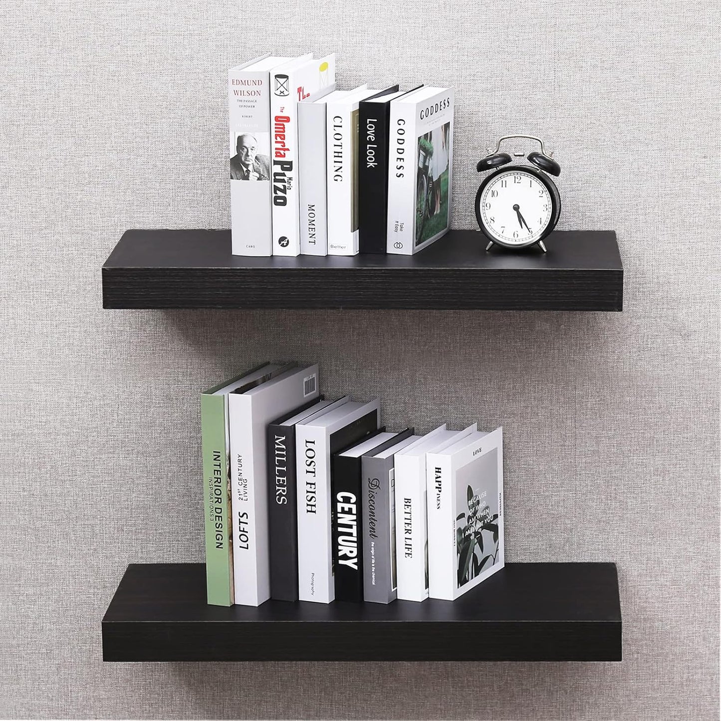 Floating Shelves for Wall, Bathroom Wall Mount Shelves, Wood Modern Display Shelves, Book Shelves,For Bedroom,Living Room and Kitchen (Espresso) (15 4/5" X 9 1/4" X 2")