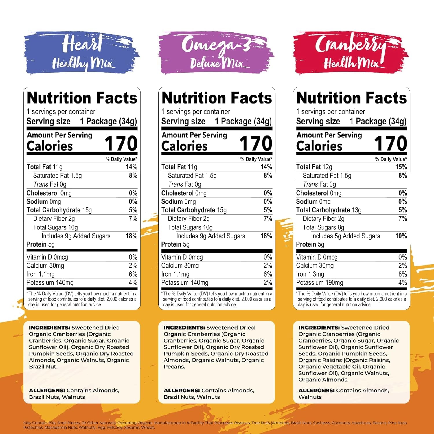 Organic Trail Mix Snack, Multi Pack 28.8 Oz - 24 Individual Servings (Pack of 3)