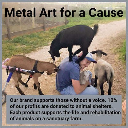 Metal Dog Wall Decor | Dog & Living Room Wall Art | Minimalist Room Decor (Sleeping Labrador) (Love)