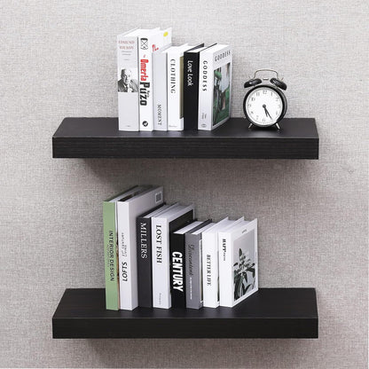 Floating Shelves for Wall, Bathroom Wall Mount Shelves, Wood Modern Display Shelves, Book Shelves,For Bedroom,Living Room and Kitchen (Espresso) (15 4/5" X 9 1/4" X 2")