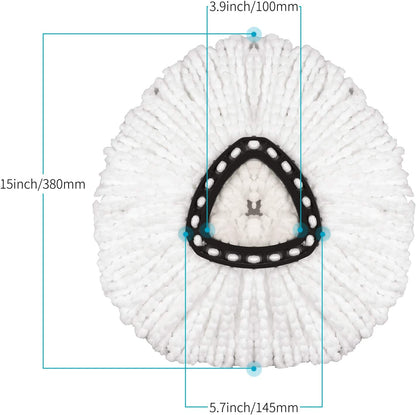 4 Pack Mop Head Replacement Compatible with Ocedar Mop Refills Easywring Spin Mop Refills Microfiber Mop Replacement Head