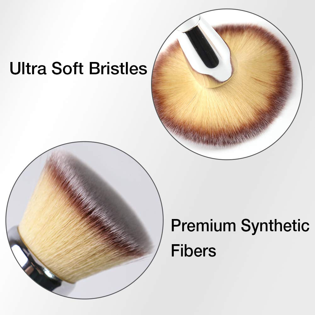 Flat Top Foundation Brush, Large Powder Brush Premium Durable Kabuki Makeup Brush Perfect for Blending Liquid,Cream and Flawless Powder,Buffing, Blending,Concealer