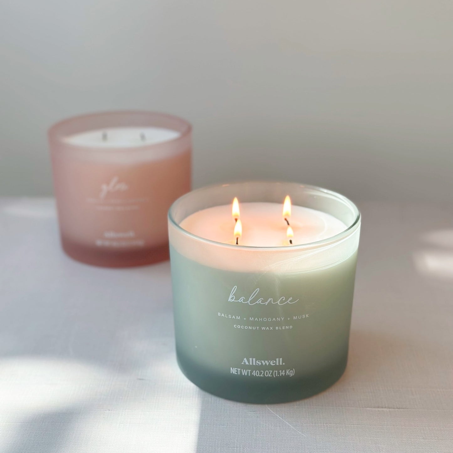 Balance (Balsam + Mahogany + Musk) Scented 4-Wick Spa Jar Candle 40.2Oz.