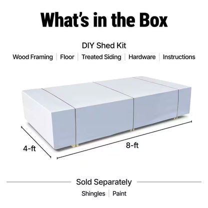 Do-It Yourself Beachwood 10 Ft. W X 12 Ft. D Wood Garden Shed Storage with Floor, Windows, and Double Door (120 Sq. Ft.)