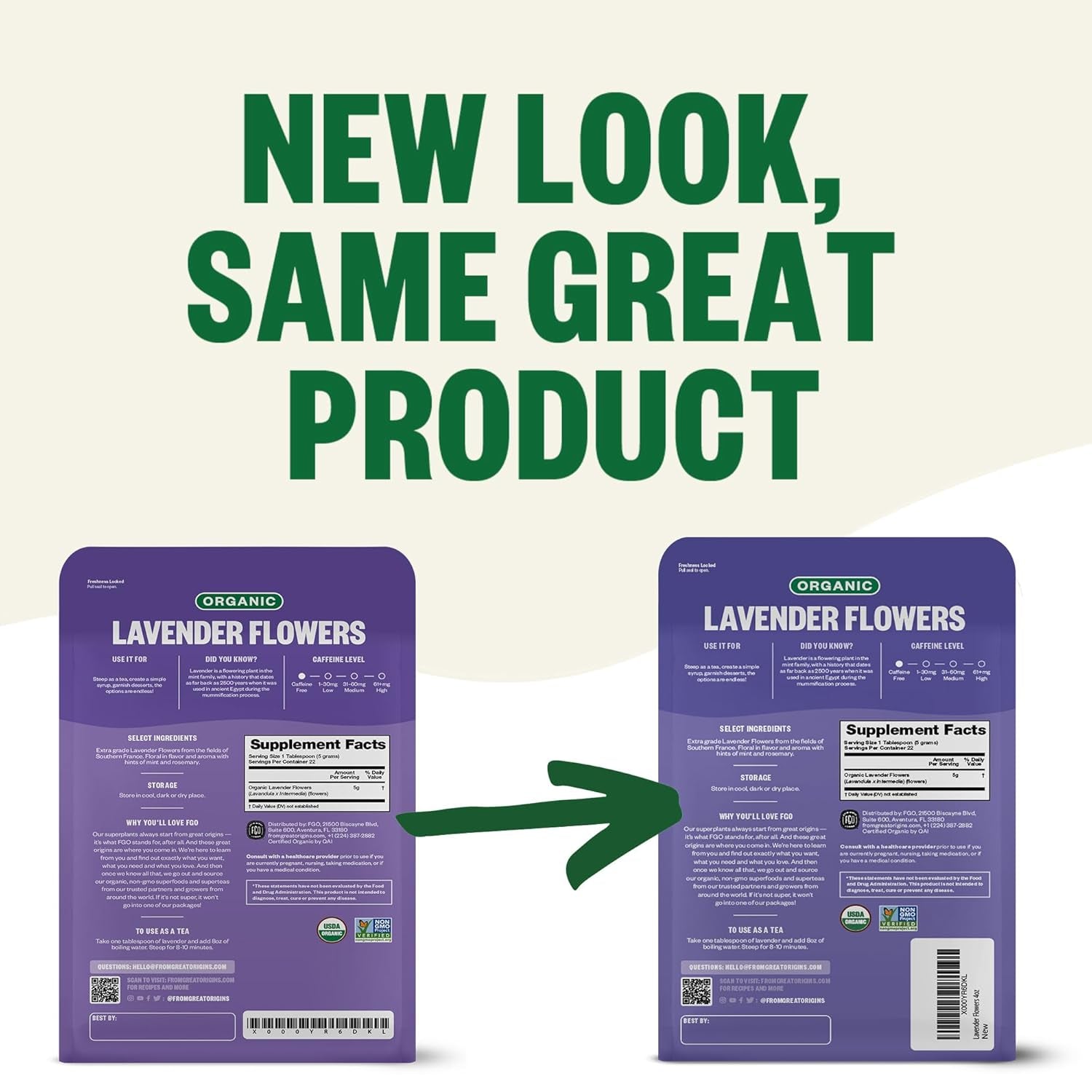 Organic Dried Lavender Flowers, Extra Grade Dried Buds, Imported from France for Culinary or Sachet Bags, 4Oz, Packaging May Vary (Pack of 1)