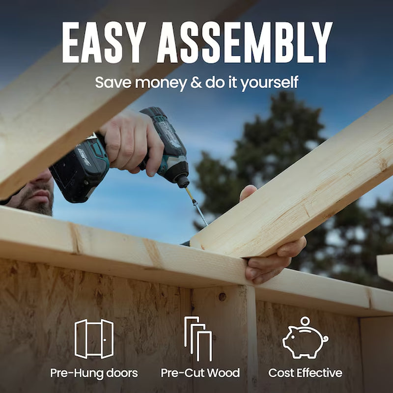 Coronado 12-Ft X 8-Ft Gable Style Wood Outdoor Storage Shed 1 Windows 1 Doors