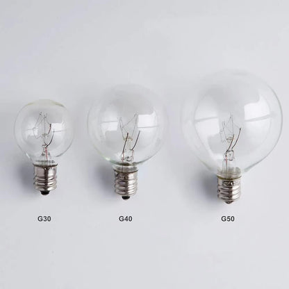 G50 Wax Warmer Bulbs, Scentsy Light Bulbs, 25 Watt Light Bulbs for Scentsy Warmers, G16.5 Globe E12 Incandescent Candelabra Base Clear Light Bulbs for Candle Wax Warmer, Long Last Lifespan 6 Pack