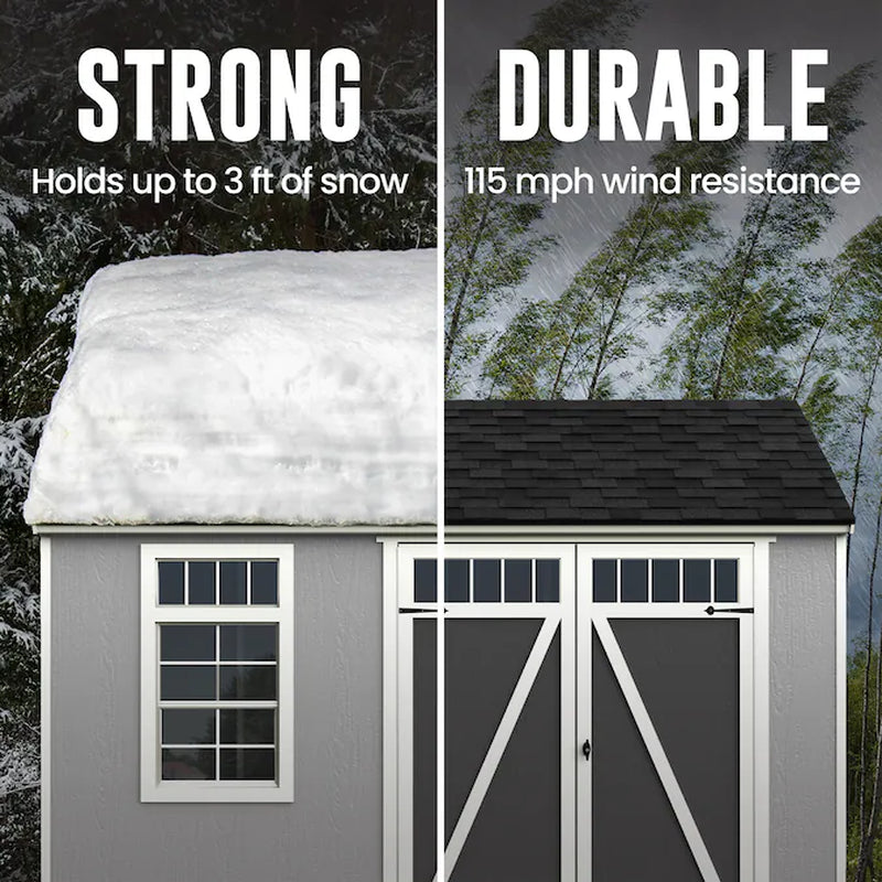 Coronado 12-Ft X 8-Ft Gable Style Wood Outdoor Storage Shed 1 Windows 1 Doors