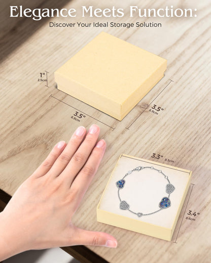 Jewelry Gift Boxes, 3.5X3.5X1 Inch 20 Pcs Matte Small Gift Box with Lids, Small Cardboard Jewelry Boxes with Cotton Filled and Lids, Jewelrybox Bulk for Festive Day Brown