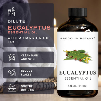 Eucalyptus Essential Oil - Huge 3.99 Fl Oz - 100% Pure and Natural - Premium Grade with Dropper - for Aromatherapy and Diffuser