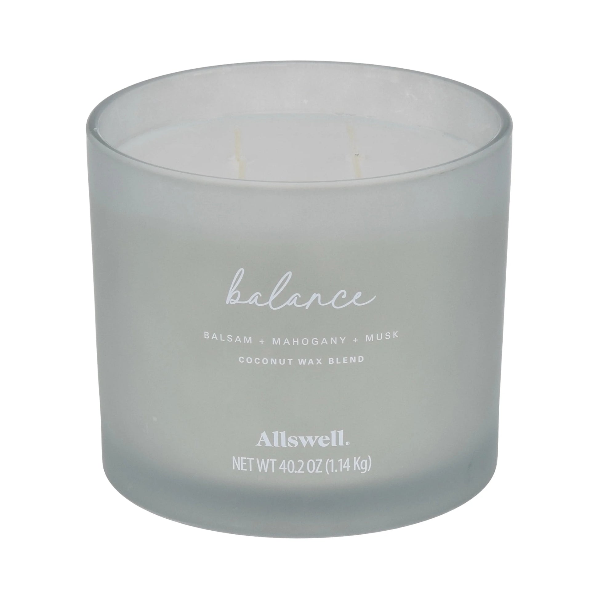 Balance (Balsam + Mahogany + Musk) Scented 4-Wick Spa Jar Candle 40.2Oz.