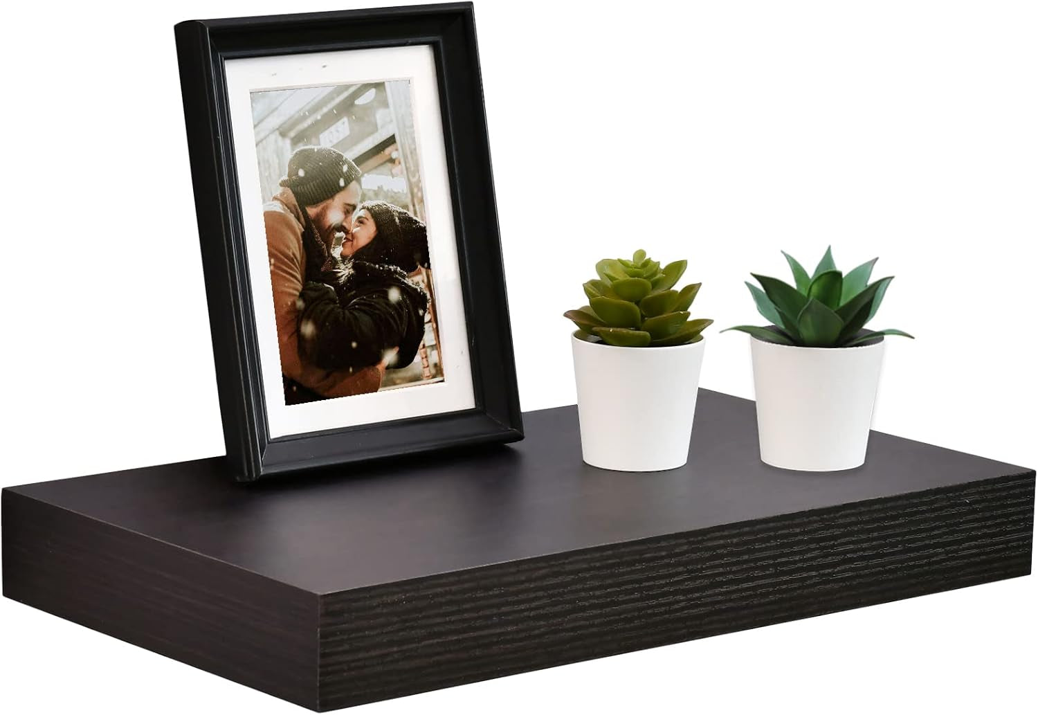 Floating Shelves for Wall, Bathroom Wall Mount Shelves, Wood Modern Display Shelves, Book Shelves,For Bedroom,Living Room and Kitchen (Espresso) (15 4/5" X 9 1/4" X 2")