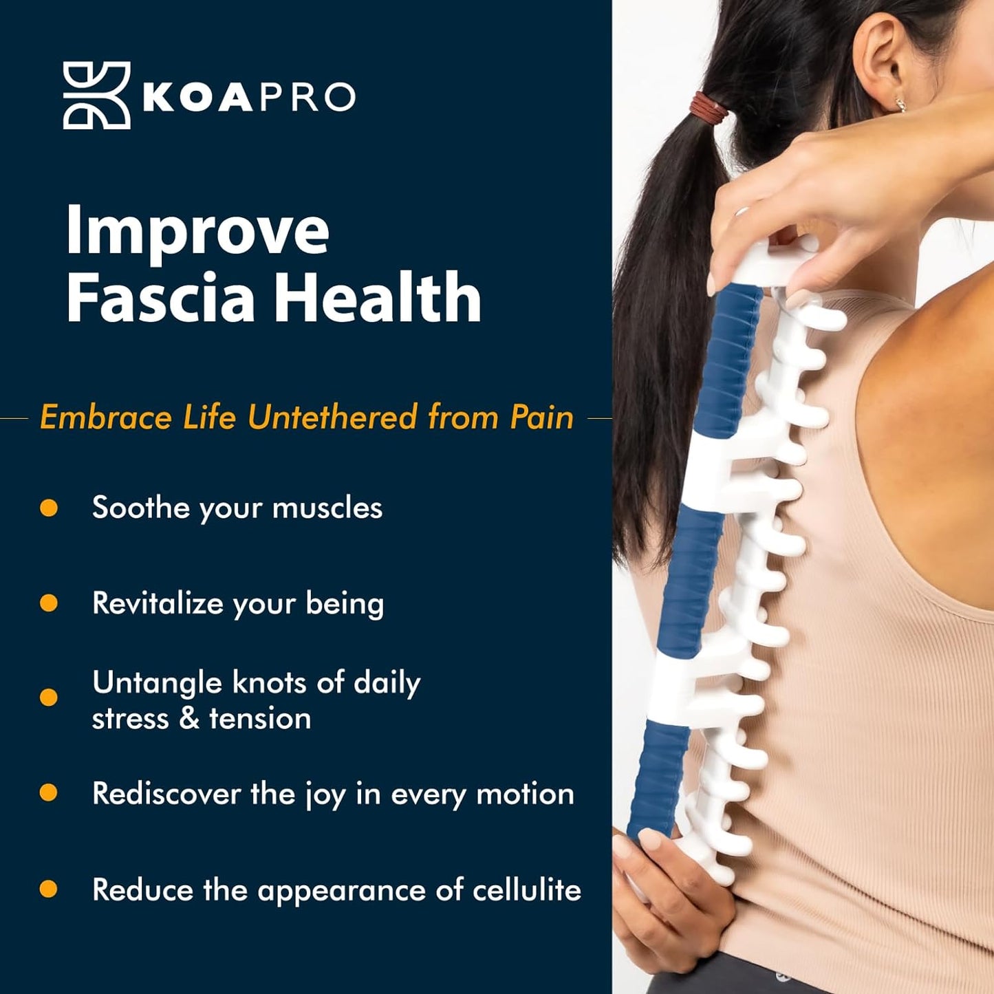 PRO Facia Blaster Tool for Cellulite - Full Body Back and Neck Massager for Pain Relief, Deep Tissue Muscle Massage for Legs, Trigger Points, Myofascial and Fascia Release Tool Alleviates Tension