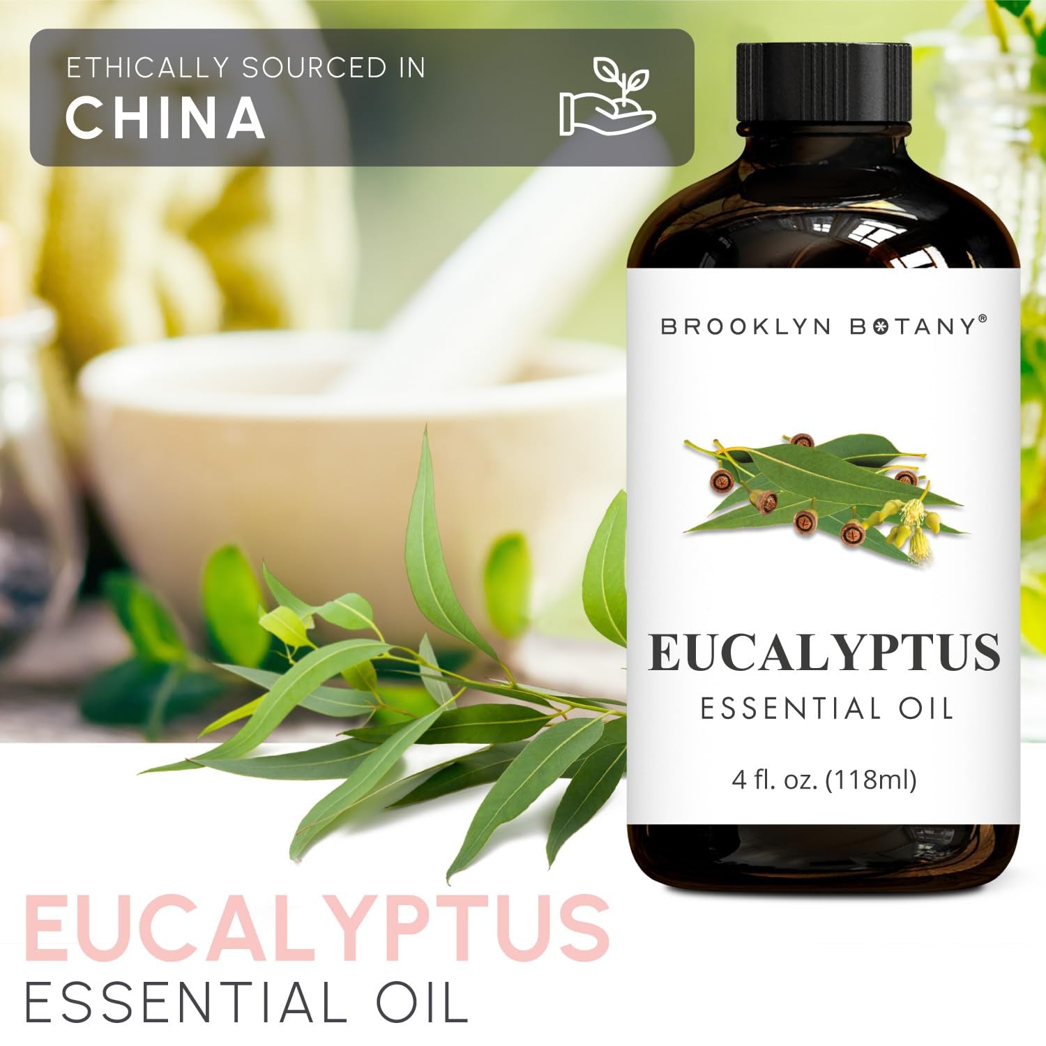Eucalyptus Essential Oil - Huge 3.99 Fl Oz - 100% Pure and Natural - Premium Grade with Dropper - for Aromatherapy and Diffuser