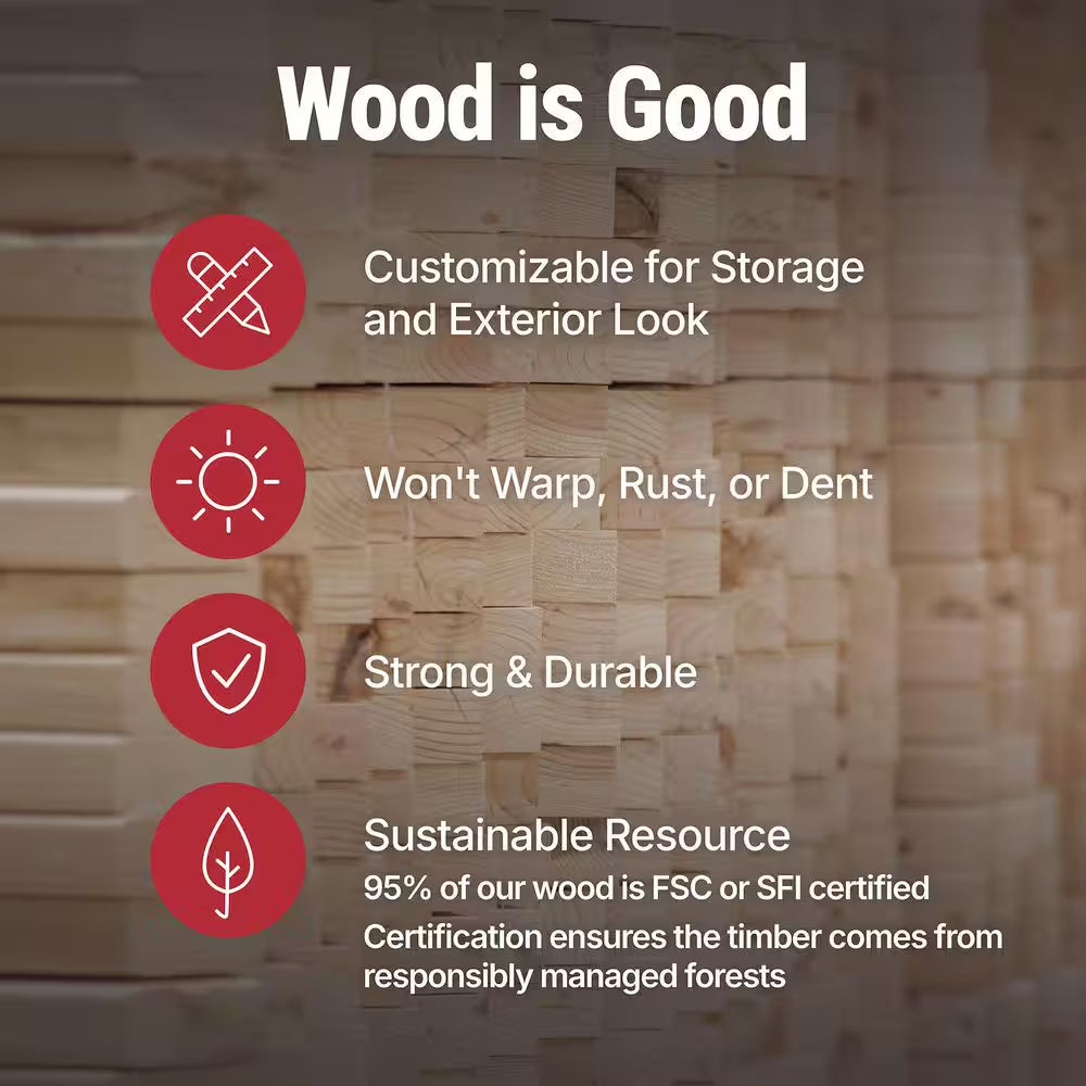 Majestic Do-It-Yourself 8 Ft. X 12 Ft. Wood Garden Shed Storage with Transom Windows and Wrap around Loft (96 Sq. Ft.)