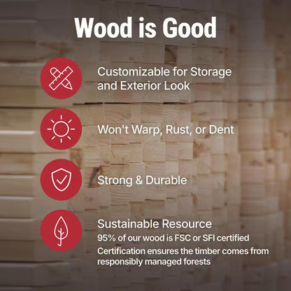 Majestic Do-It-Yourself 8 Ft. X 12 Ft. Wood Garden Shed Storage with Transom Windows and Wrap around Loft (96 Sq. Ft.)