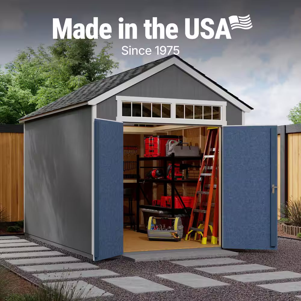 Majestic Do-It-Yourself 8 Ft. X 12 Ft. Wood Garden Shed Storage with Transom Windows and Wrap around Loft (96 Sq. Ft.)