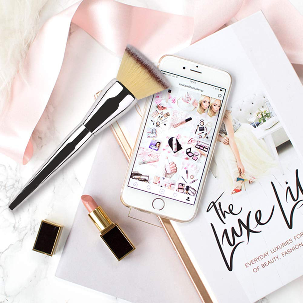 Flat Top Foundation Brush, Large Powder Brush Premium Durable Kabuki Makeup Brush Perfect for Blending Liquid,Cream and Flawless Powder,Buffing, Blending,Concealer