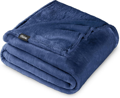 Fleece Blanket - King Size - Ultra-Soft Lightweight for Bed, Sofa, and Couch - Luxury Microplush - Cozy Warm Blanket (King, Dark Blue)
