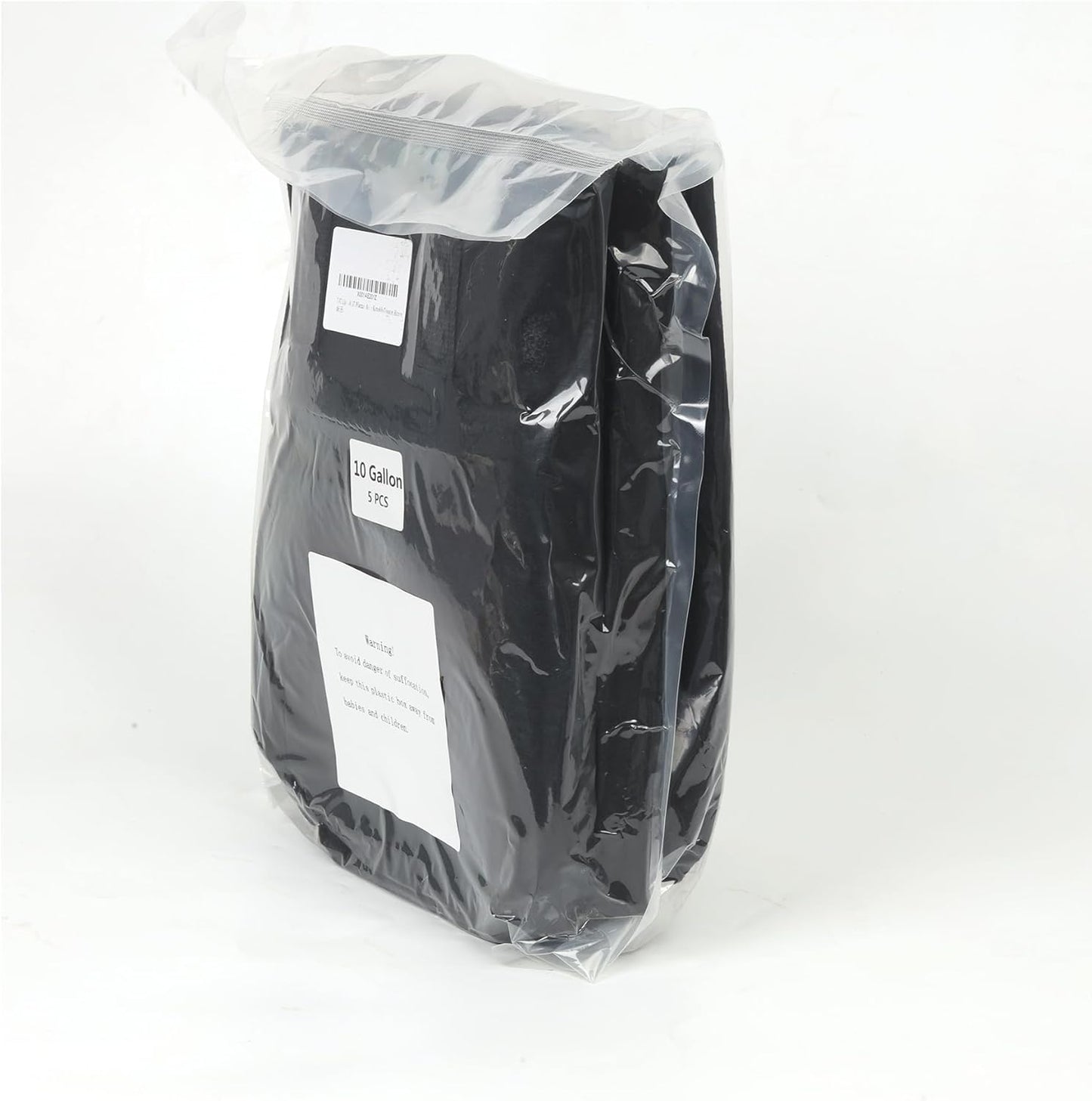 Fabric Plant Grow Bags with Handle 10 Gallon Pack of 5, Heavy Duty Nonwoven Smart Garden Pot Thickened Aeration Nursery Container Black for Outdoor Potato, Tomato, Chili, Carrot and Vegetables