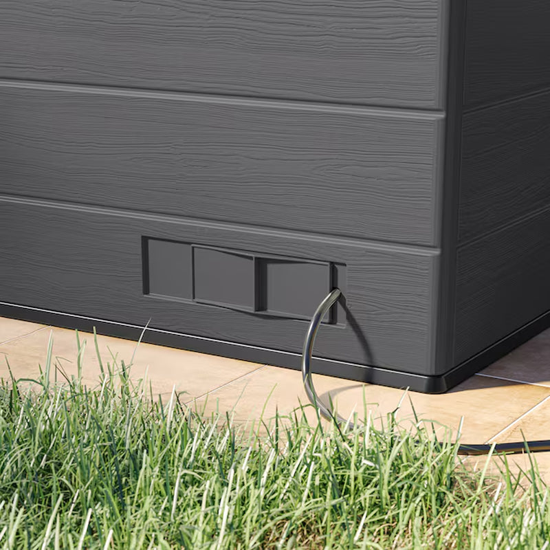 8-Ft X 7-Ft Outdoor Entertainment Cabana Bar Gray Lean-To Resin Storage Shed