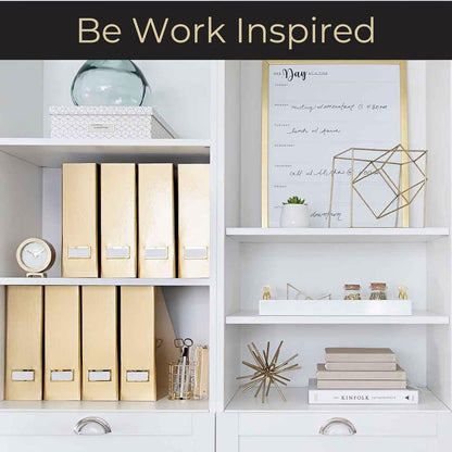 Gold Magazine File Holder Set of 4 – Stylish Desk Organizer for Home & Office - Elegant Supplies, Bookends & Durable File Holders for a Gold Office Decor