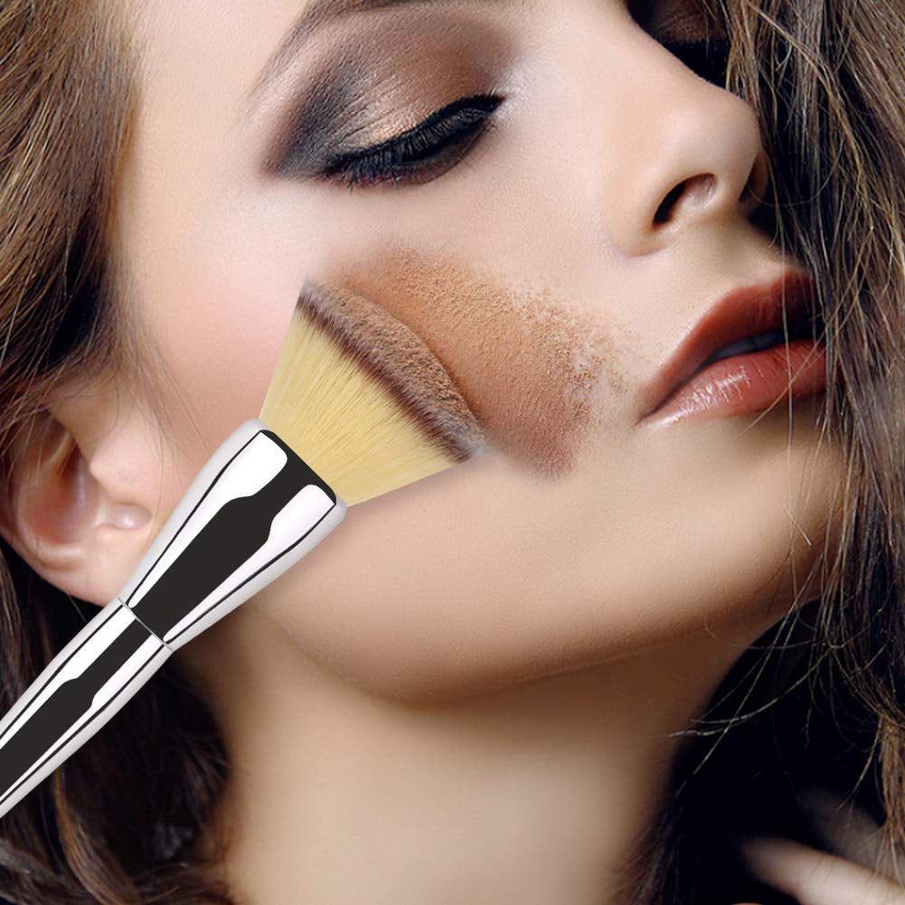 Flat Top Foundation Brush, Large Powder Brush Premium Durable Kabuki Makeup Brush Perfect for Blending Liquid,Cream and Flawless Powder,Buffing, Blending,Concealer