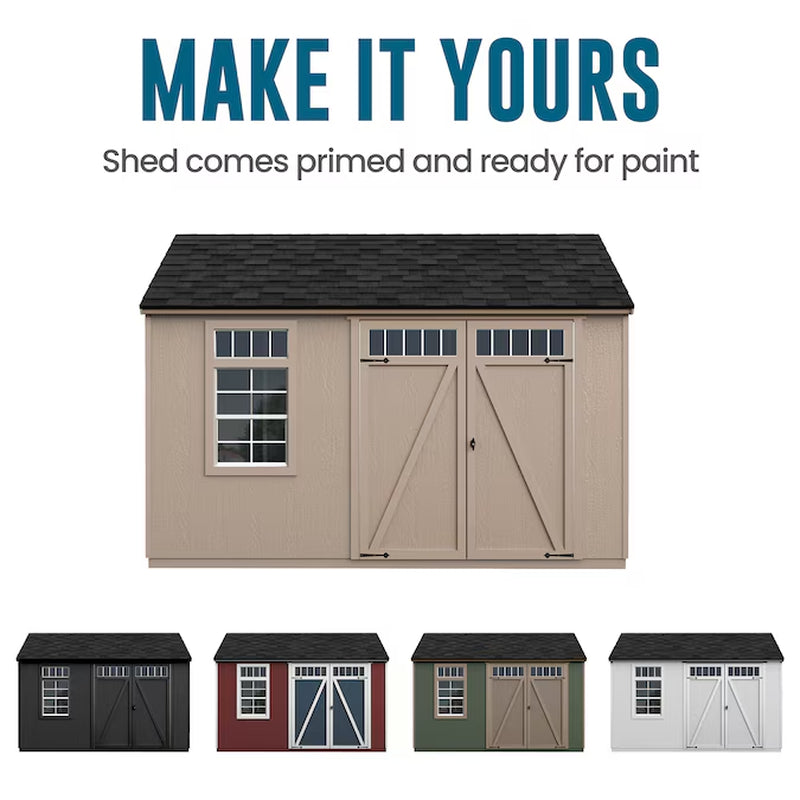 Coronado 12-Ft X 8-Ft Gable Style Wood Outdoor Storage Shed 1 Windows 1 Doors