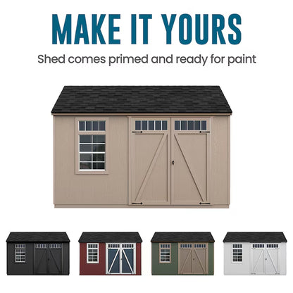 Coronado 12-Ft X 8-Ft Gable Style Wood Outdoor Storage Shed 1 Windows 1 Doors