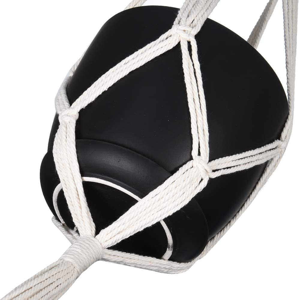 Macrame Plant Hangers, Hanging Planters Set of 3 with 3 Hooks, Hanging Planters for Indoor and Outdoor Plant Décor, (Same Size)