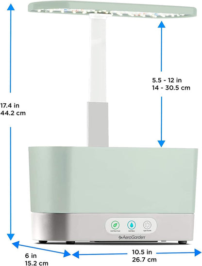 Harvest Indoor Garden Hydroponic System with LED Grow Light and Herb Kit, Holds up to 6 Pods, Sage