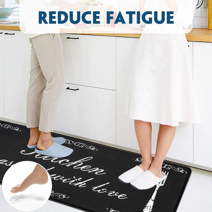 anti Fatigue Kitchen Mat Set of 2 Cushioned Kitchen Floor Mats Waterproof Kitchen Rugs Non Slip Kitchen Runner Rug Comfort Soft Standing Mat Carpets