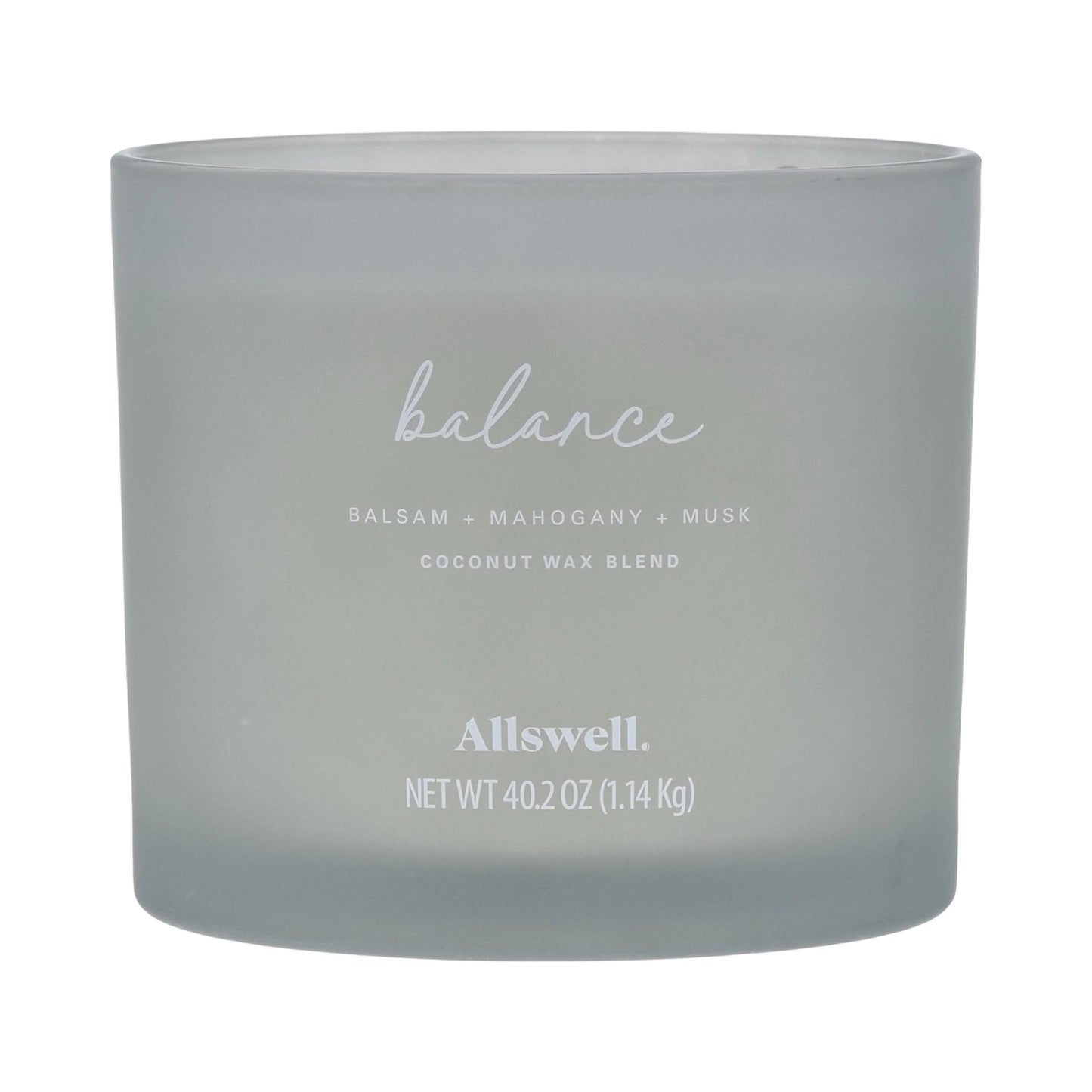 Balance (Balsam + Mahogany + Musk) Scented 4-Wick Spa Jar Candle 40.2Oz.