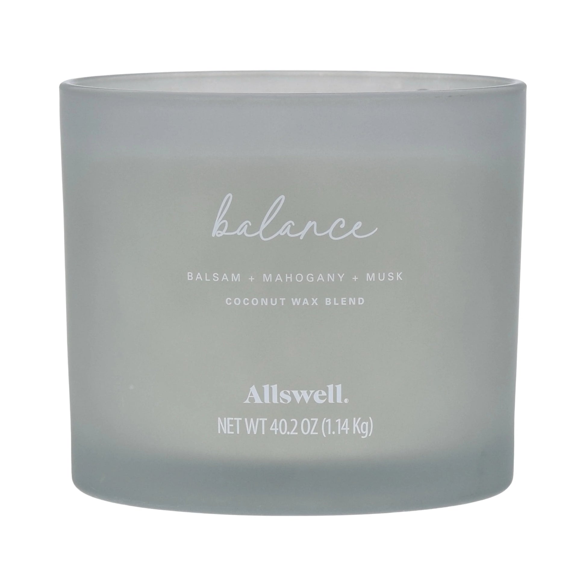 Balance (Balsam + Mahogany + Musk) Scented 4-Wick Spa Jar Candle 40.2Oz.