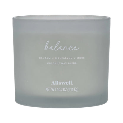 Balance (Balsam + Mahogany + Musk) Scented 4-Wick Spa Jar Candle 40.2Oz.