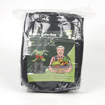 Fabric Plant Grow Bags with Handle 10 Gallon Pack of 5, Heavy Duty Nonwoven Smart Garden Pot Thickened Aeration Nursery Container Black for Outdoor Potato, Tomato, Chili, Carrot and Vegetables