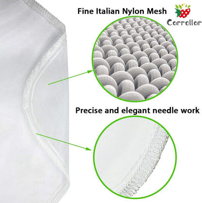 Nut Milk Bag, Pro Quality Multiple Usage Reusable Food Strainer, Cold Brew Coffee Bag Cheese Cloth, Ultra Fine Nylon Mesh Food Grade for Almond/Soy Milk, Juice, Coffee, Tea, 12"X12"