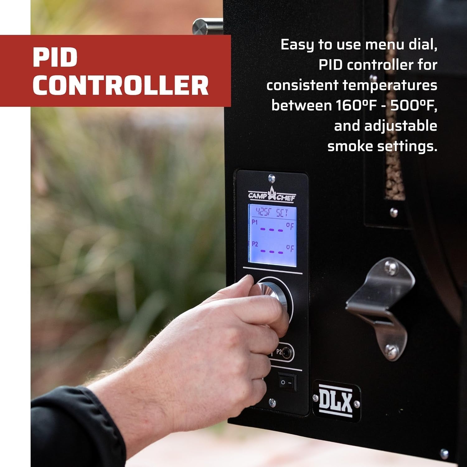 Smokepro DLX Pellet Grill W/New PID Gen 2 Digital Controller - Black