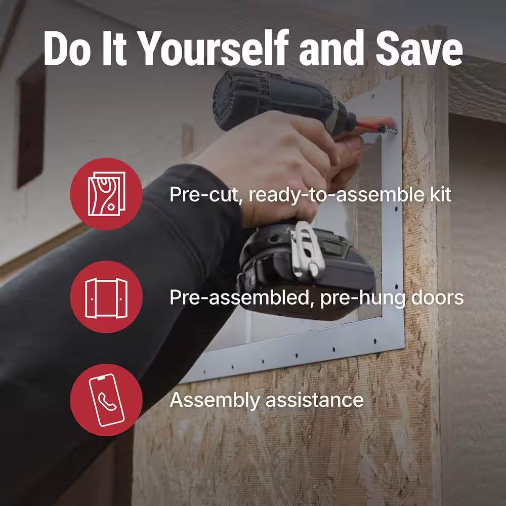 Majestic Do-It-Yourself 8 Ft. X 12 Ft. Wood Garden Shed Storage with Transom Windows and Wrap around Loft (96 Sq. Ft.)