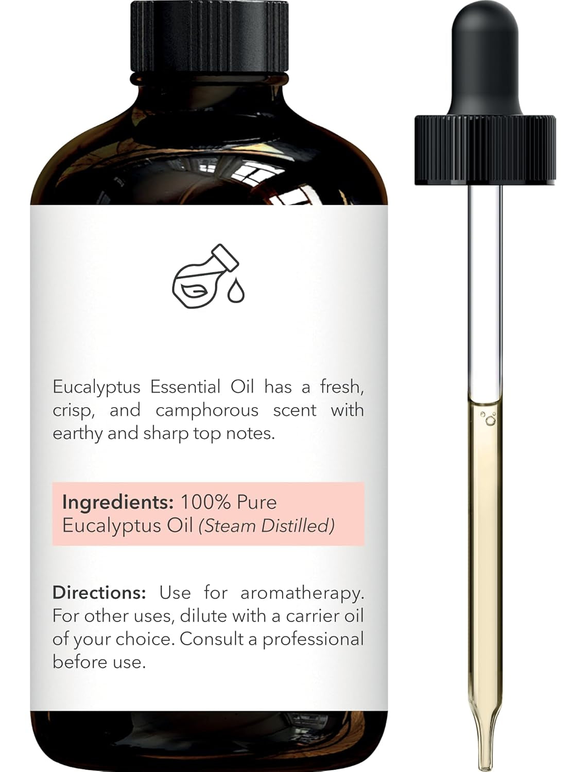 Eucalyptus Essential Oil - Huge 3.99 Fl Oz - 100% Pure and Natural - Premium Grade with Dropper - for Aromatherapy and Diffuser