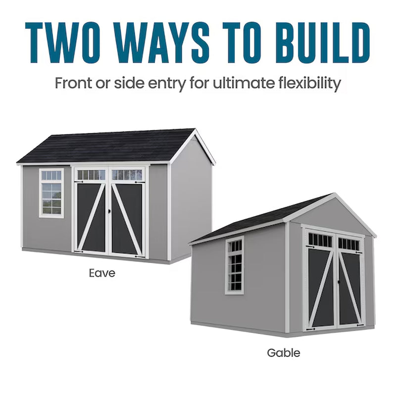 Coronado 12-Ft X 8-Ft Gable Style Wood Outdoor Storage Shed 1 Windows 1 Doors