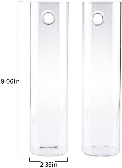 Wall-Mounted Plant Terrarium Propagation Station - 4 Cylinder Hanging Glass Tubes Planter for Hydroponic Plants, Indoor Wall Vases & Decorative Plant Holder Bathroom Office Living Room Decor