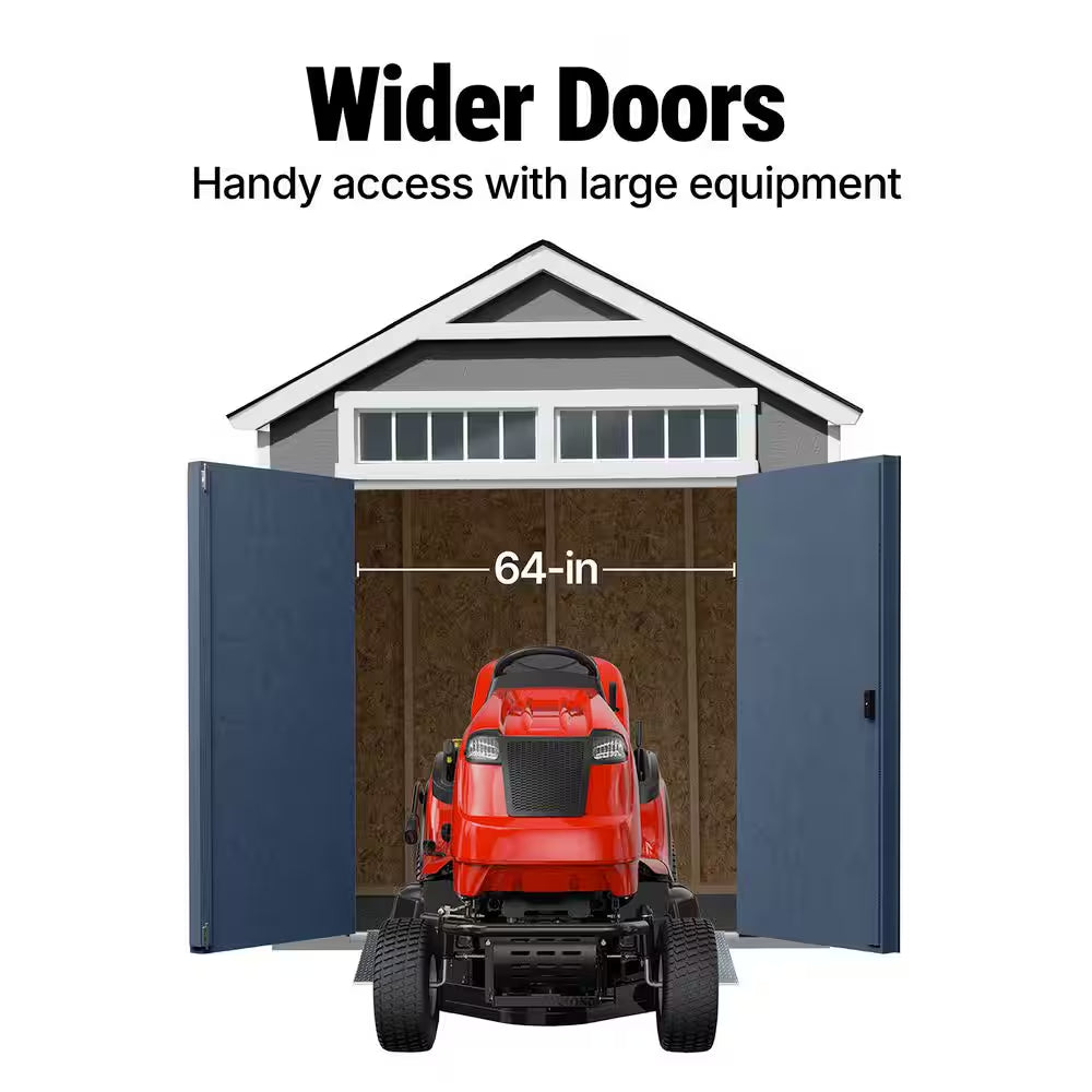 Majestic Do-It-Yourself 8 Ft. X 12 Ft. Wood Garden Shed Storage with Transom Windows and Wrap around Loft (96 Sq. Ft.)