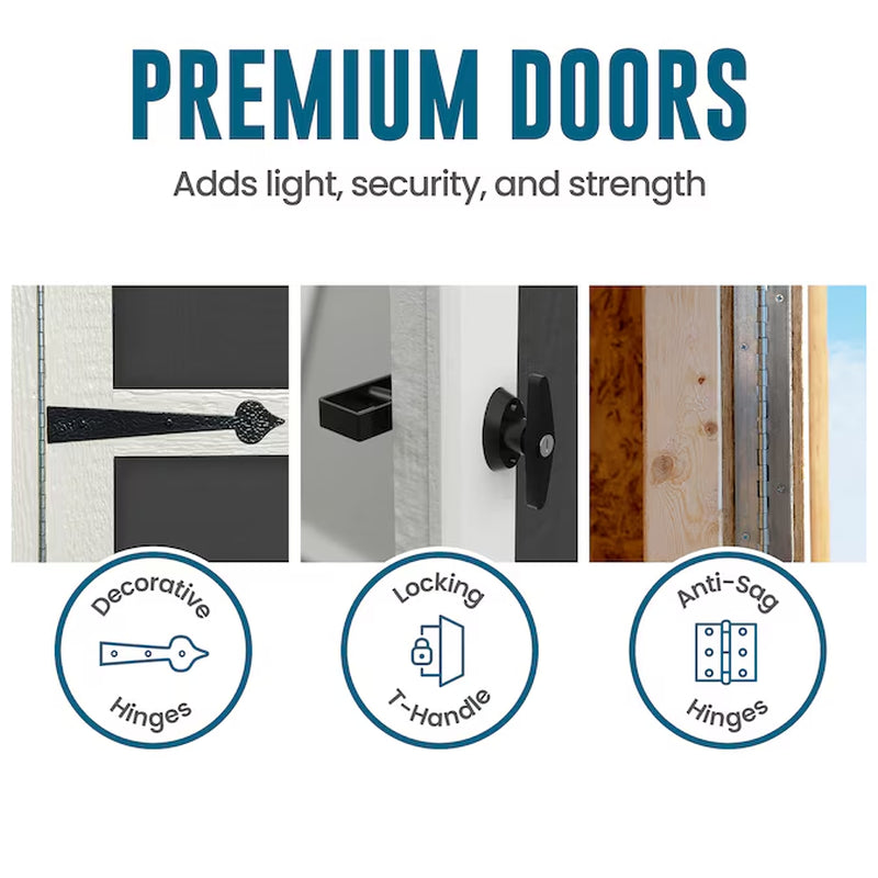 Coronado 12-Ft X 8-Ft Gable Style Wood Outdoor Storage Shed 1 Windows 1 Doors