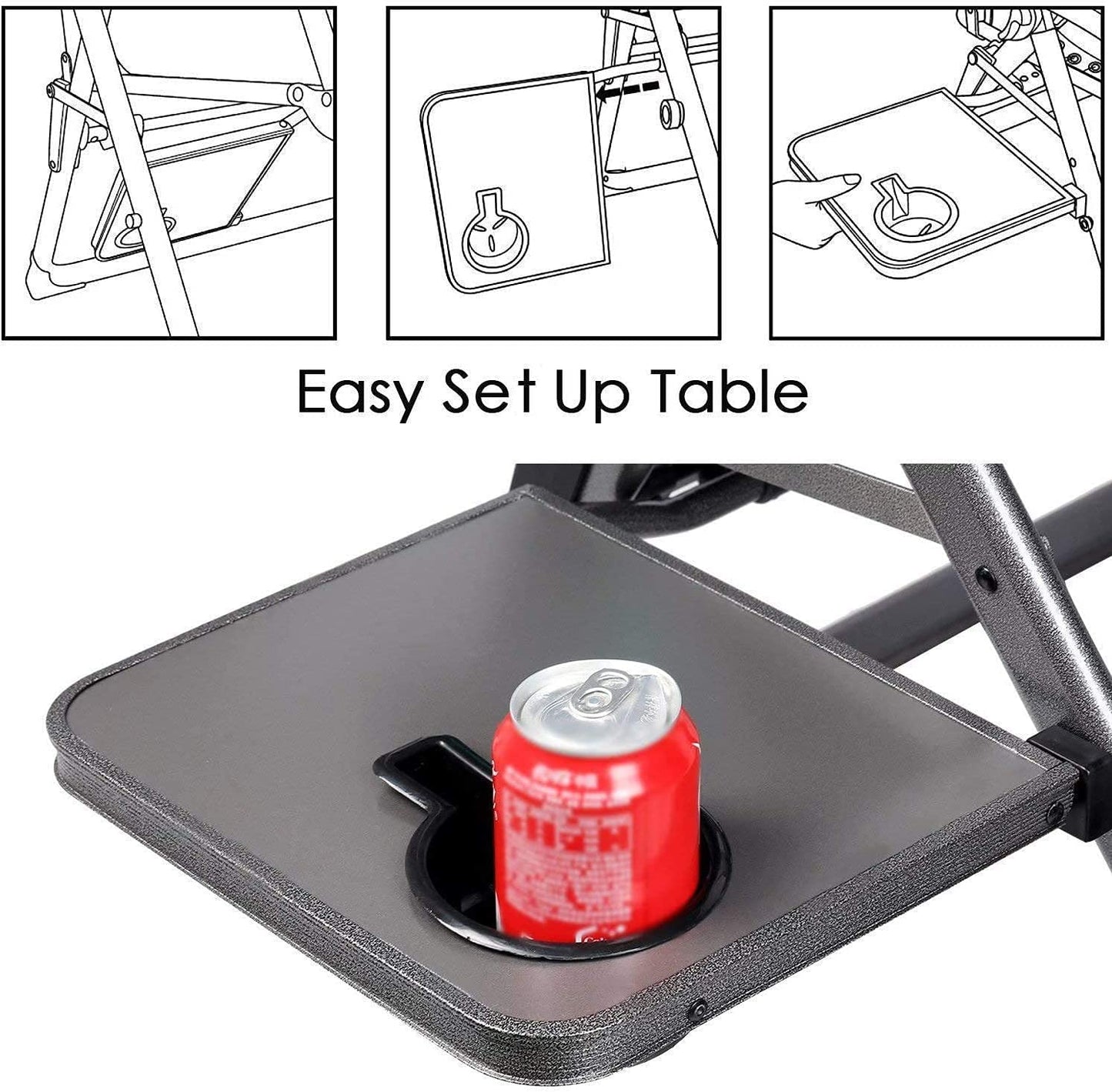 Oversize XL Zero Gravity Recliner Padded Patio Lounger Chair with Adjustable Headrest Support 350Lbs, Blue