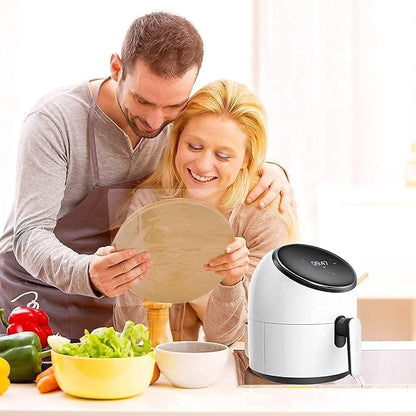 7 Inch Air Fryer Liners, 100Pcs Perforated Parchment Paper Compatible with Philips, Cozyna, Secura, Nuwave Brio, Chefman, Gowise USA, COSORI and More 3.4~3.7Qt Air Fryers