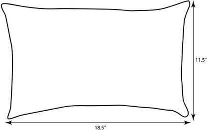 Bright Floral Indoor/Outdoor Throw Pillows, 2 Count, Lumbar - 11.5" X 18.5", Blue/Brown Pom Pom Play