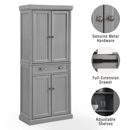 Furniture Seaside Pantry in Distressed Gray