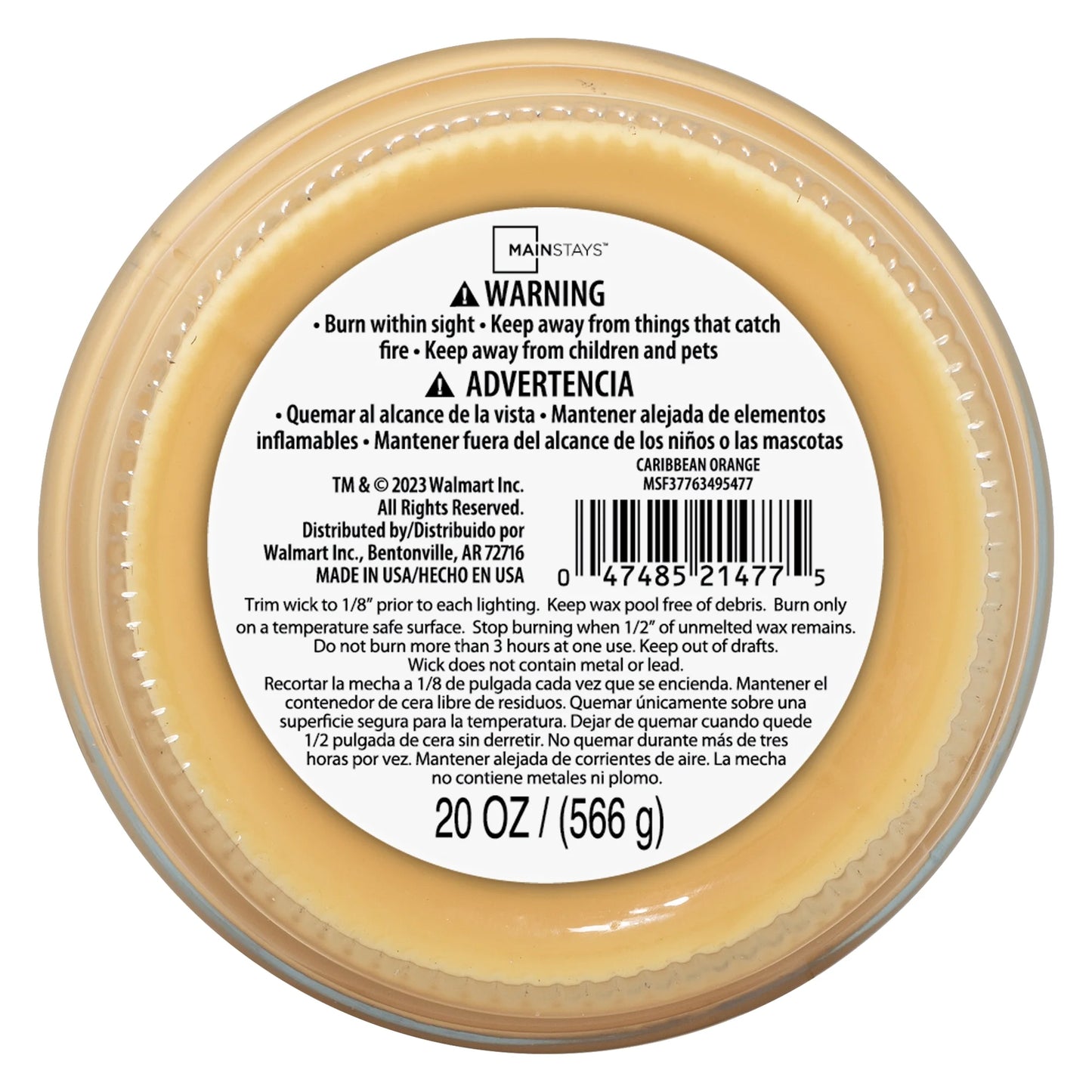 Caribbean Orange Scented Single Wick Candle, 20 Oz.