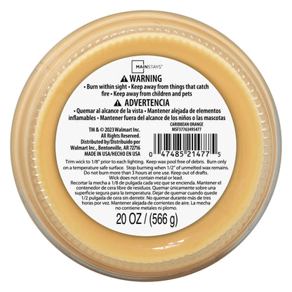 Caribbean Orange Scented Single Wick Candle, 20 Oz.